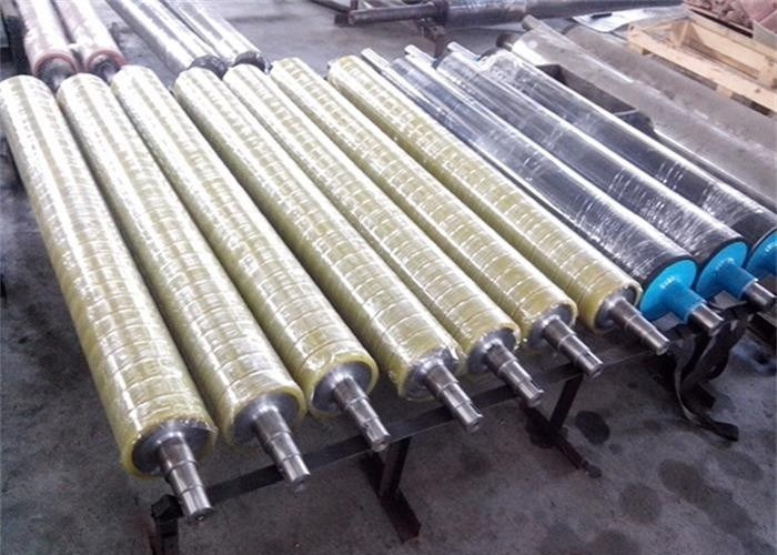 75 80A Hardness Rubber Coated Rollers Vulcanized Type Abrasion Resistant
