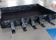 Square Design Portable Spill Containment Berms Snap - Up Supported Black Color