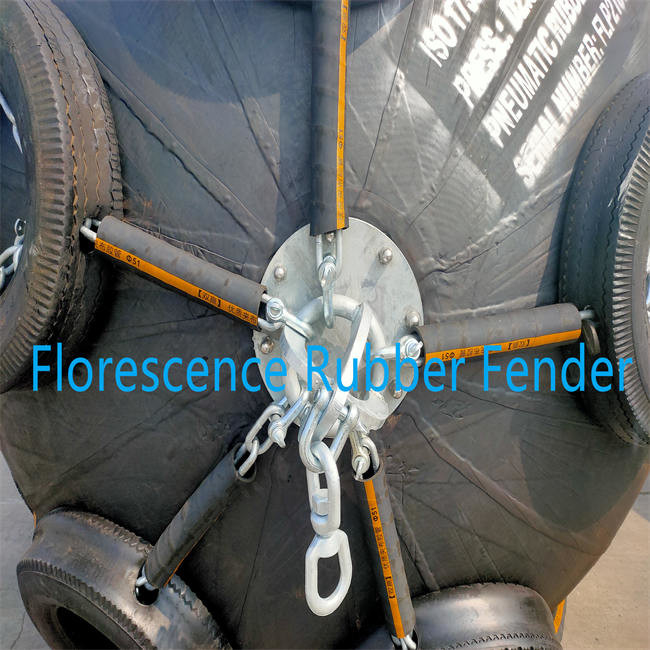 Yokohama Pneumatic Rubber Fender With Chain And Tire Net