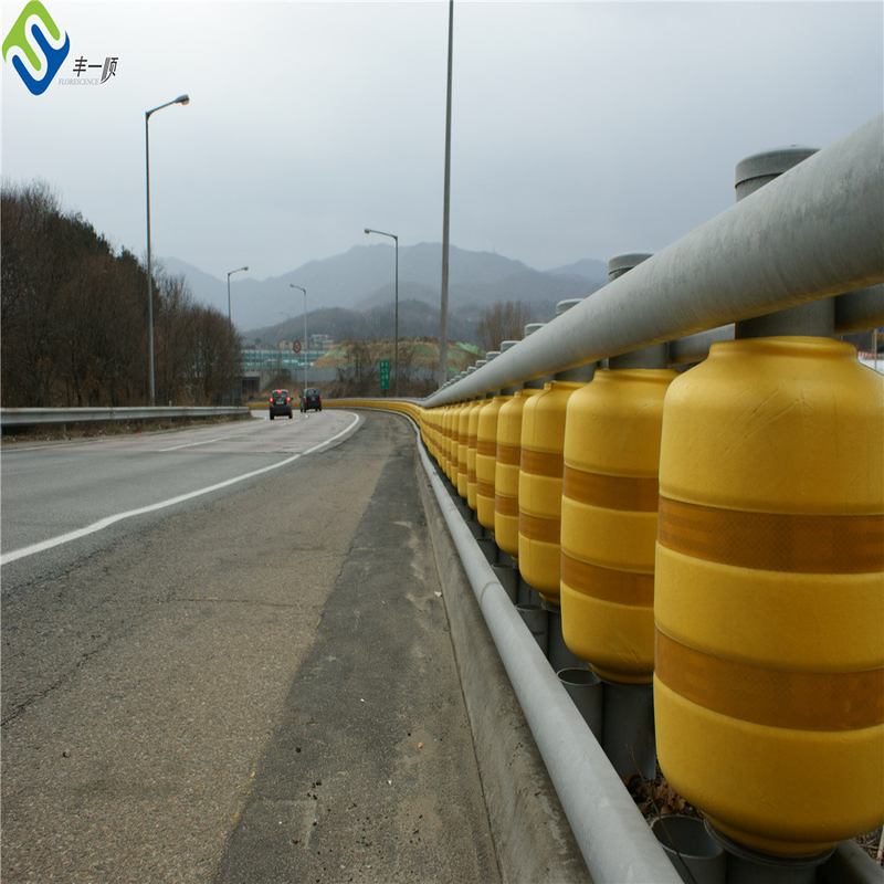 Steel Safety Roller Barrier Galvanized W Beams For Highway Guardrail Road