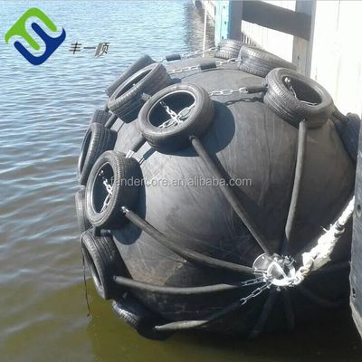 Diameter 0.3-4.5m Pneumatic Marine Fender In Chain And Tire Net Or Sling Type