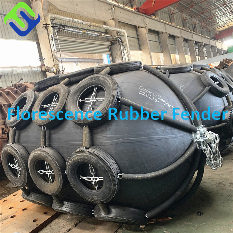 ISO 17357 Used Aircraft Tyres Inflatable Pneumatic Rubber Fender Floating