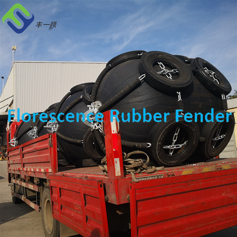 Good Durability Marine Rubber Fender Fishbone Type Cover For Fuel Ships